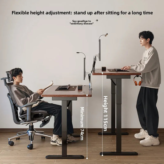 Electric Height-Adjustable Standing Desk Computer Desk for Gaming and Office Use Home Study Desk E-sports Table Workbench Tables