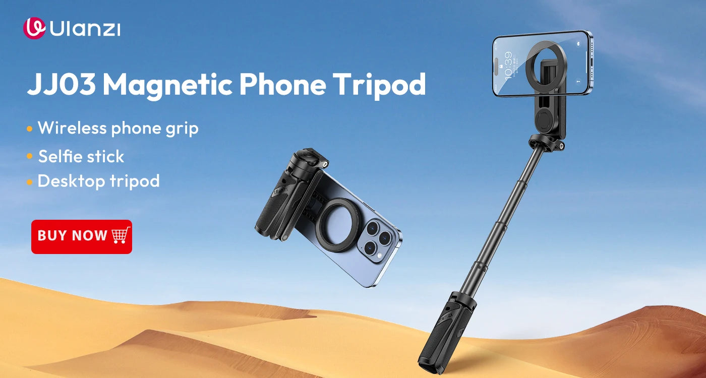Ulanzi VL02 | Palo Selfie Trípode Extensible 2.7M e Invisible para Smartphones, GoPro e Insta360
