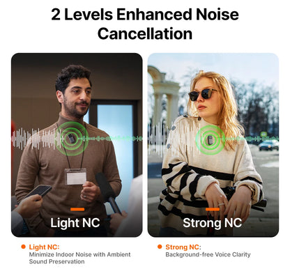 Saramonic Air Wireless Lavalier Microphone Noise Cancelling Lapel Mic for iPhone 15/16 Android Smartphone Camera Vlog Youtube