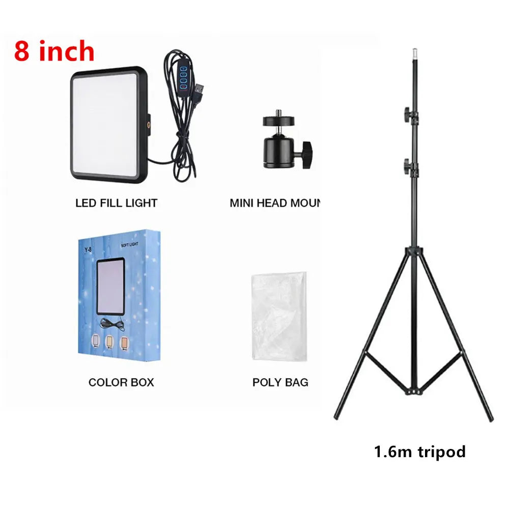 VRIG Panel de Luz LED 352 Leds | Luz de Estudio Regulable 2800K-7000K con Trípode para Fotografía y Streaming