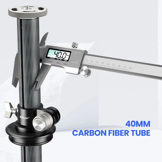 WEYLLAN TZ8 | Brazo Extensor Universal de Trípode en Fibra de Carbono 2 en 1, Columna Central y Brazo Horizontal 40cmWEYLLAN Universal Tripod Extension Arm Carbon Fiber Detachable Extender Horizontal Centre Column for Tripod 40cm Pole Arm Rod