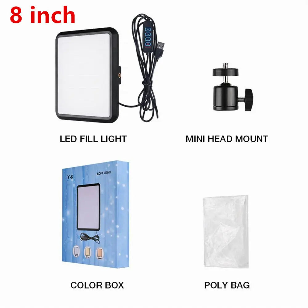 VRIG Panel de Luz LED 352 Leds | Luz de Estudio Regulable 2800K-7000K con Trípode para Fotografía y Streaming