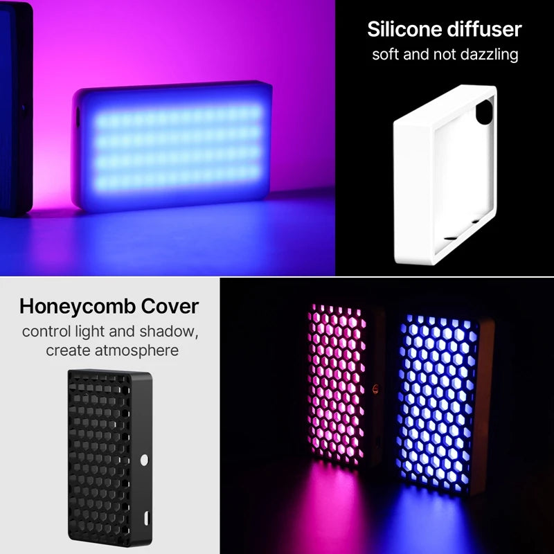 Ulanzi LT002 | Luz de Relleno LED RGB de 7” con Panel Full Color 2500K-8500K CRI 95+