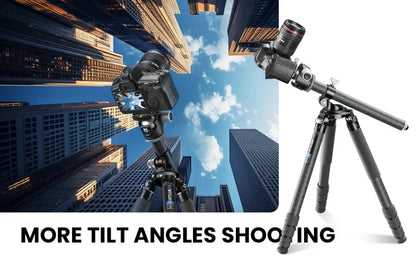 WEYLLAN TZ8 | Brazo Extensor Universal de Trípode en Fibra de Carbono 2 en 1, Columna Central y Brazo Horizontal 40cmWEYLLAN Universal Tripod Extension Arm Carbon Fiber Detachable Extender Horizontal Centre Column for Tripod 40cm Pole Arm Rod