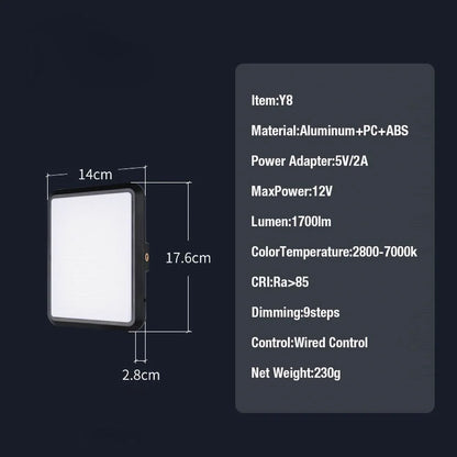 VRIG Panel de Luz LED 352 Leds | Luz de Estudio Regulable 2800K-7000K con Trípode para Fotografía y Streaming