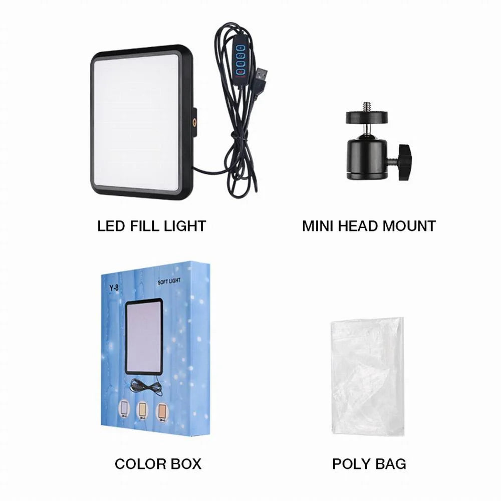 VRIG Panel de Luz LED 352 Leds | Luz de Estudio Regulable 2800K-7000K con Trípode para Fotografía y Streaming