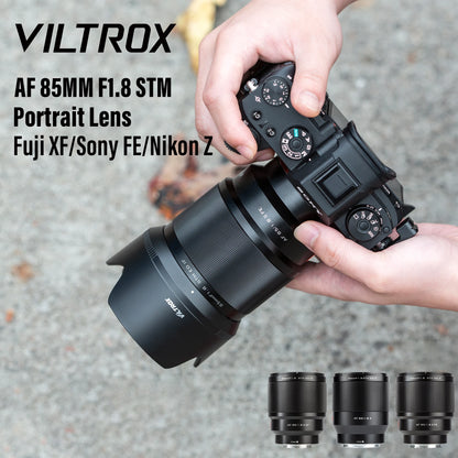 Viltrox 85mm f/1.8 II | Lente Teleobjetivo de Retrato con Autofoco para Sony E, Fujifilm X y Nikon Z Full Frame
