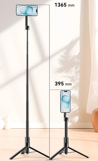Ulanzi MG-003 Pro | Palo Selfie Trípode Magnético Extensible 1.36 m con Control Remoto Bluetooth para iPhone y Smartphones