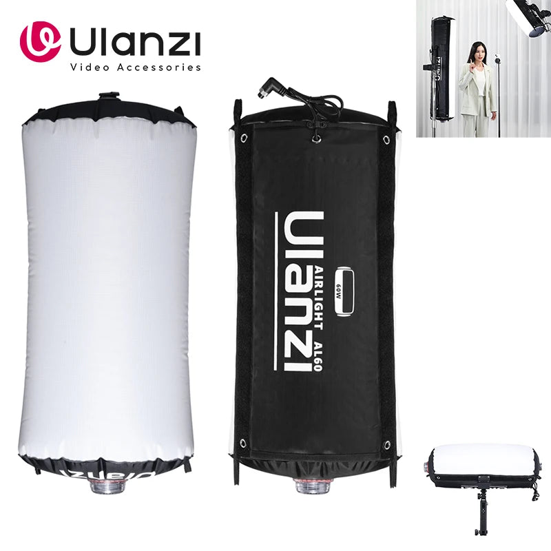 Ulanzi AL60 (60W) / AL120 (120W) | Luz LED Inflable Portátil Bi-Color 2700K-6500K con APP y Montura Multifuncional