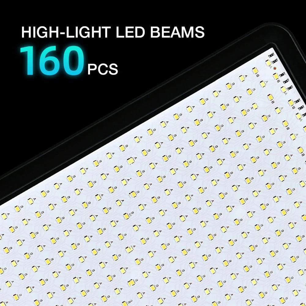 VRIG Panel de Luz LED 352 Leds | Luz de Estudio Regulable 2800K-7000K con Trípode para Fotografía y Streaming