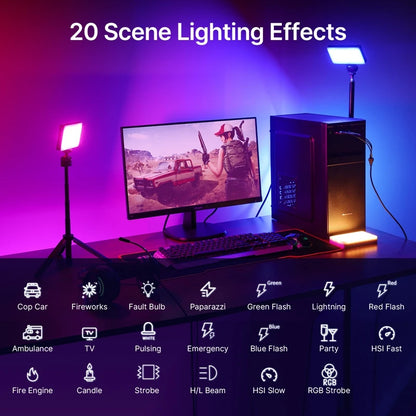 Ulanzi LT002 | Luz de Relleno LED RGB de 7” con Panel Full Color 2500K-8500K CRI 95+