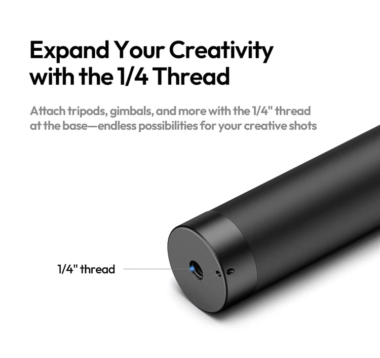 Ulanzi VL02 | Palo Selfie Trípode Extensible 2.7M e Invisible para Smartphones, GoPro e Insta360
