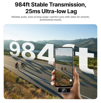 Saramonic Air Wireless Lavalier Microphone Noise Cancelling Lapel Mic for iPhone 15/16 Android Smartphone Camera Vlog Youtube