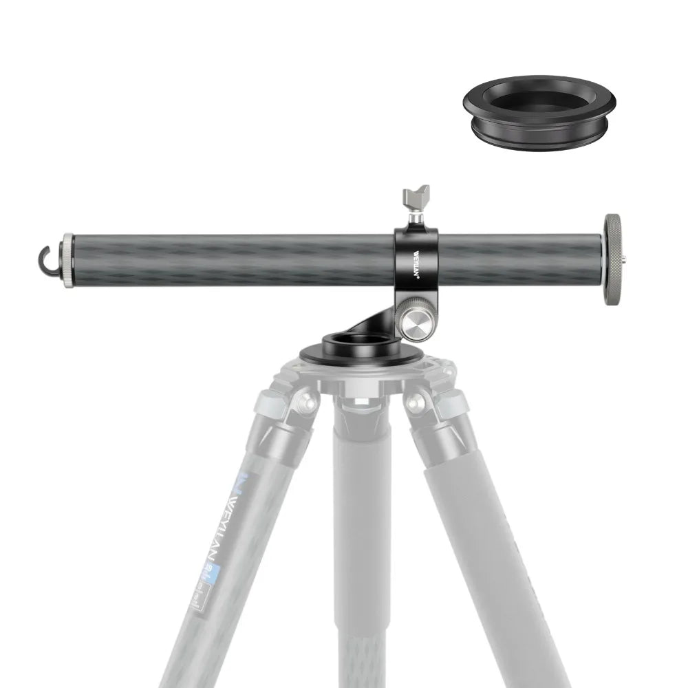 WEYLLAN TZ8 | Brazo Extensor Universal de Trípode en Fibra de Carbono 2 en 1, Columna Central y Brazo Horizontal 40cmWEYLLAN Universal Tripod Extension Arm Carbon Fiber Detachable Extender Horizontal Centre Column for Tripod 40cm Pole Arm Rod