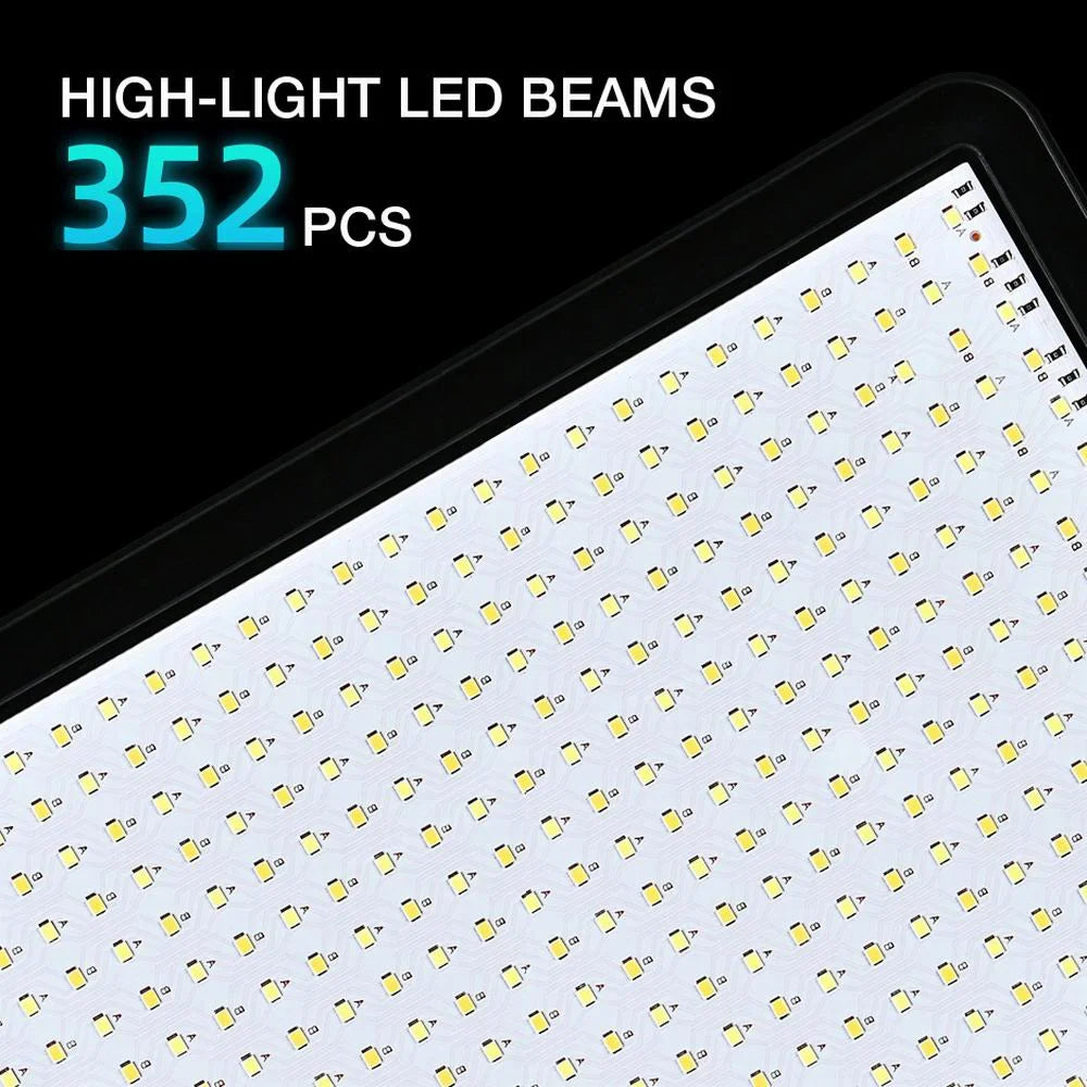 VRIG Panel de Luz LED 352 Leds | Luz de Estudio Regulable 2800K-7000K con Trípode para Fotografía y Streaming