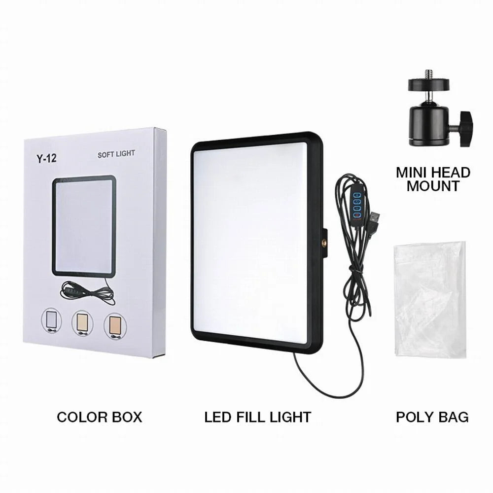 VRIG Panel de Luz LED 352 Leds | Luz de Estudio Regulable 2800K-7000K con Trípode para Fotografía y Streaming