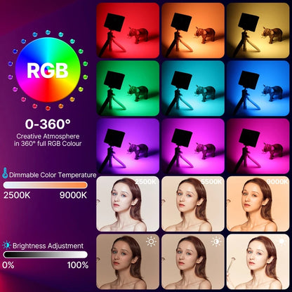 Ulanzi LT002 | Luz de Relleno LED RGB de 7” con Panel Full Color 2500K-8500K CRI 95+