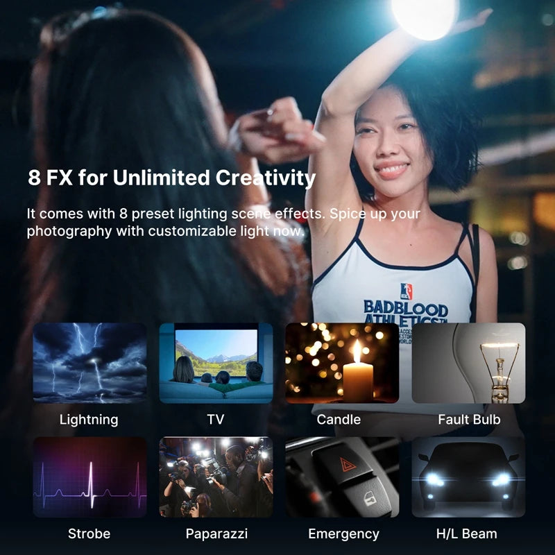 Ulanzi L023 40W Pro | Luz de Video COB Bi-Color 2500K-6500K con Montura Mini Bowens y Batería 3400mAh