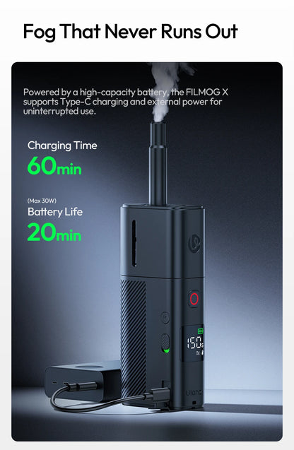 Ulanzi FM02 | Máquina de Humo Portátil Recargable con 3 Modos de Niebla para Fotografía y Video