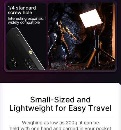 Ulanzi LT002 | Luz de Relleno LED RGB de 7” con Panel Full Color 2500K-8500K CRI 95+