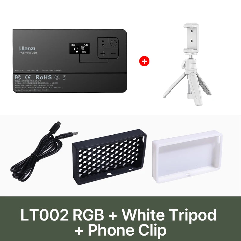 Ulanzi LT002 | Luz de Relleno LED RGB de 7” con Panel Full Color 2500K-8500K CRI 95+