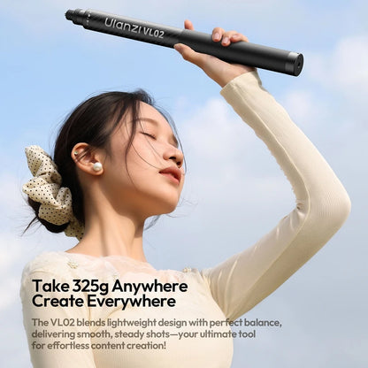 Ulanzi VL02 | Palo Selfie Trípode Extensible 2.7M e Invisible para Smartphones, GoPro e Insta360