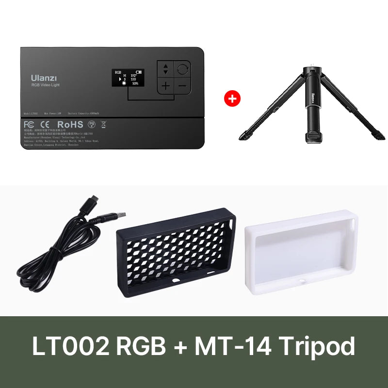 Ulanzi LT002 | Luz de Relleno LED RGB de 7” con Panel Full Color 2500K-8500K CRI 95+
