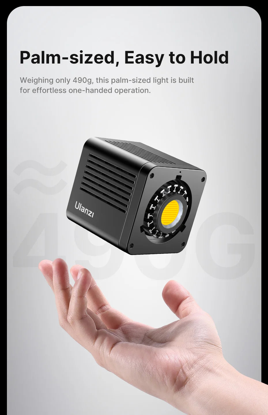 Ulanzi L023 40W Pro | Luz de Video COB Bi-Color 2500K-6500K con Montura Mini Bowens y Batería 3400mAh