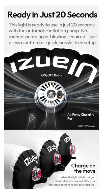 Ulanzi AL60/AL120 | Luz LED Inflable Portátil Bi-Color 2700K-6500K con Control por APP y Asa de Transporte