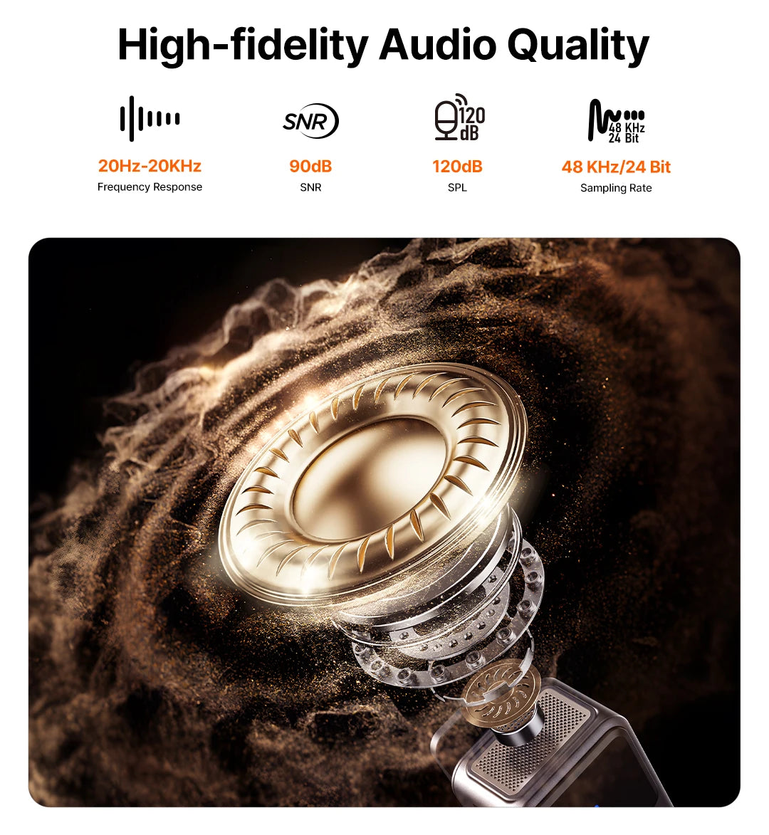 Saramonic Air Wireless Lavalier Microphone Noise Cancelling Lapel Mic for iPhone 15/16 Android Smartphone Camera Vlog Youtube