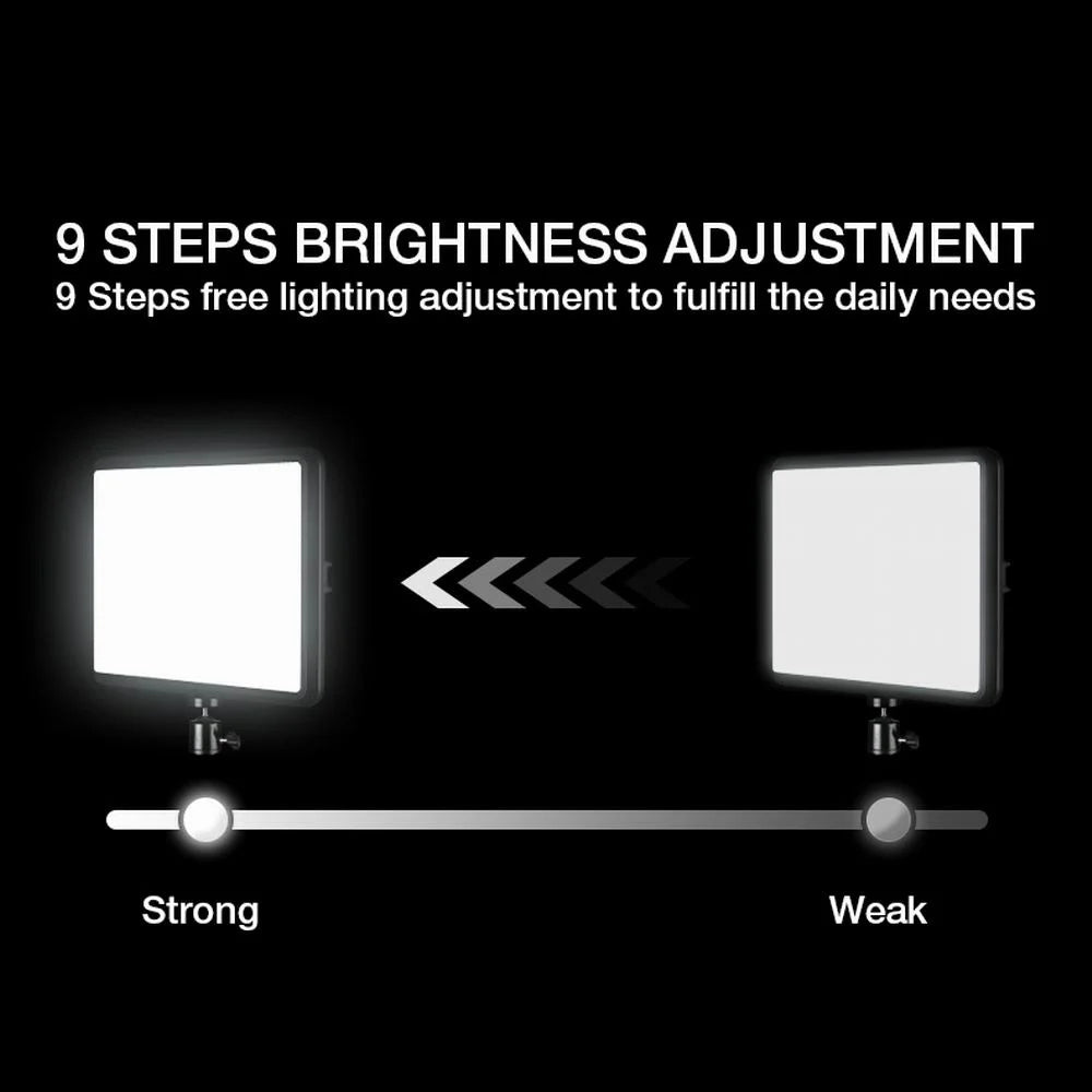 VRIG Panel de Luz LED 352 Leds | Luz de Estudio Regulable 2800K-7000K con Trípode para Fotografía y Streaming