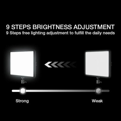 VRIG Panel de Luz LED 352 Leds | Luz de Estudio Regulable 2800K-7000K con Trípode para Fotografía y Streaming