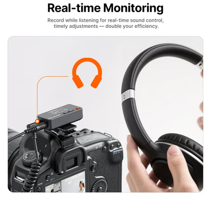 Saramonic Air Wireless Lavalier Microphone Noise Cancelling Lapel Mic for iPhone 15/16 Android Smartphone Camera Vlog Youtube