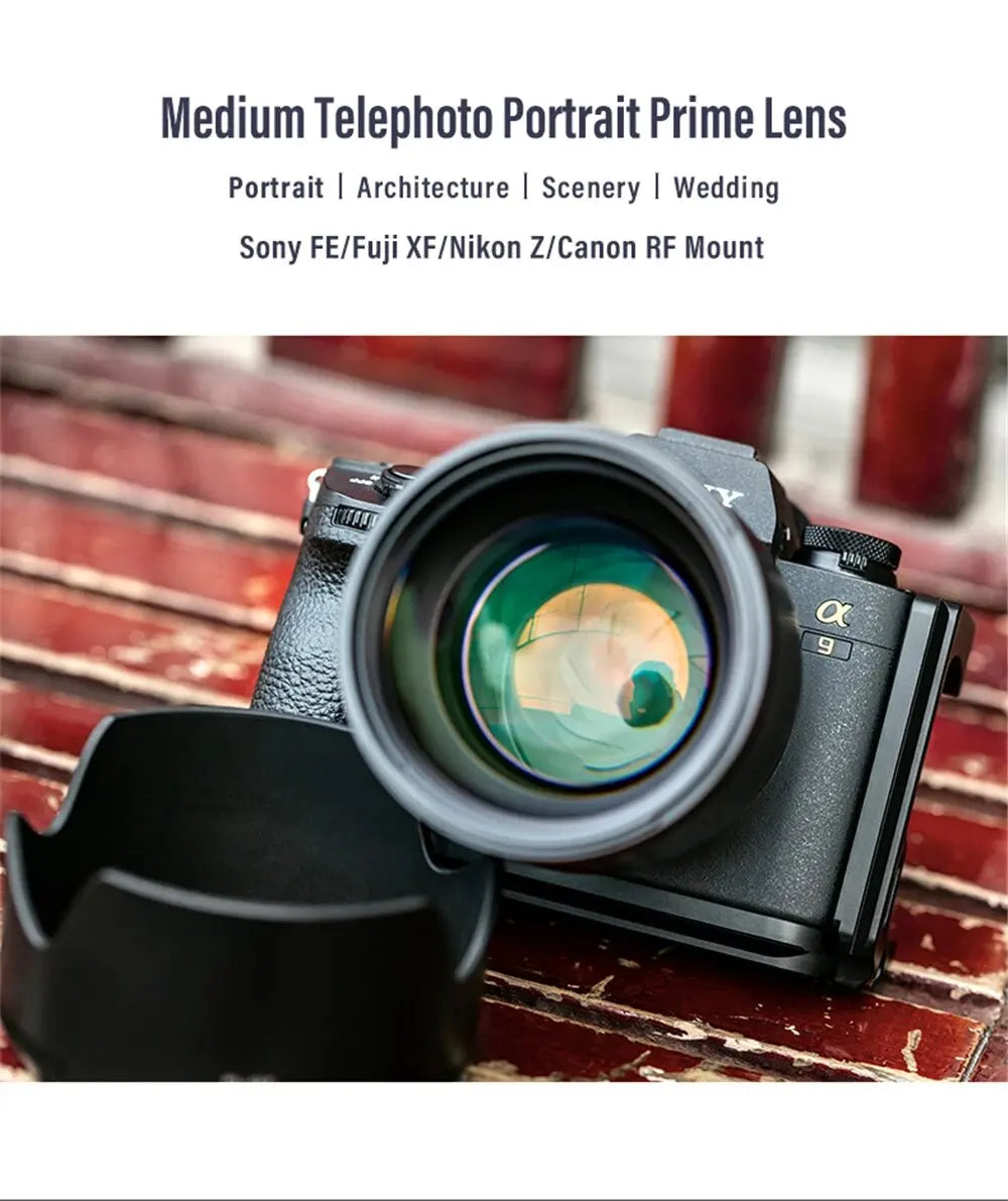 Viltrox 85mm f/1.8 II | Lente Teleobjetivo de Retrato con Autofoco para Sony E, Fujifilm X y Nikon Z Full Frame