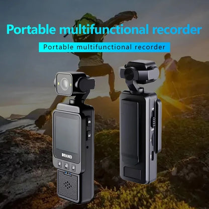 DV01 Ultra HD Portable Camera Built-in Flash Front 1.6-inch LCD Rear Screens Video 180° Screen Rotation Waterproof Recorder