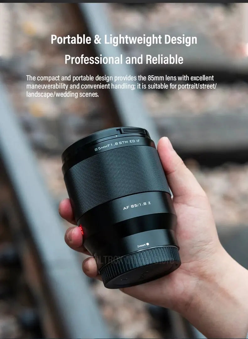 Viltrox 85mm f/1.8 II | Lente Teleobjetivo de Retrato con Autofoco para Sony E, Fujifilm X y Nikon Z Full Frame
