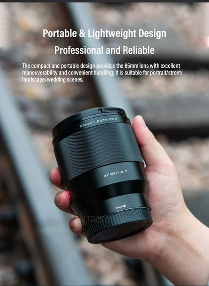 Viltrox 85mm f/1.8 II | Lente Teleobjetivo de Retrato con Autofoco para Sony E, Fujifilm X y Nikon Z Full Frame