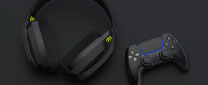 BINNUNE BW06 2.4GHz Wireless Gaming Headset with Mic for PS5 PS4 PC Mac Playstation Bluetooth Gaming headphone with Microphone
